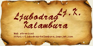 Ljubodrag Kalambura vizit kartica